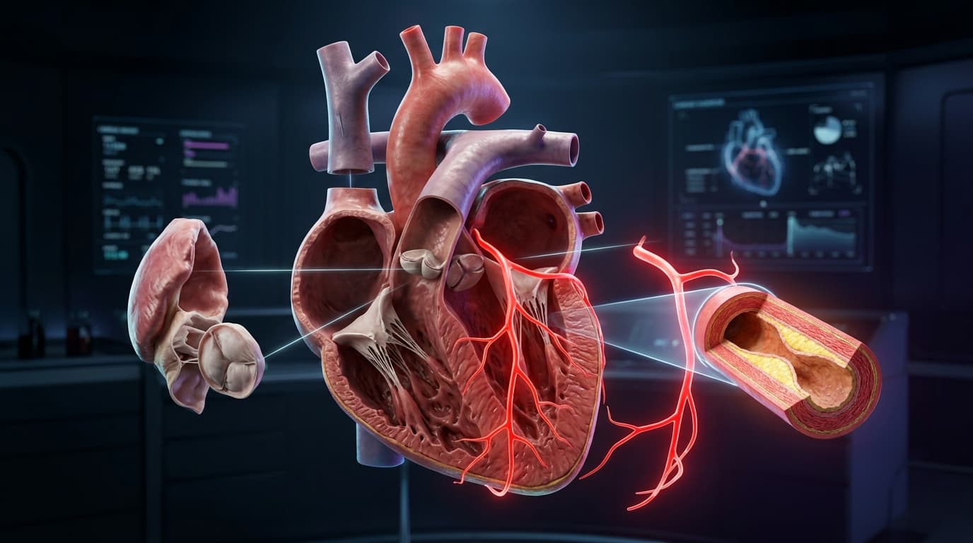 Human Heart & Coronary Artery 3D Anatomy: The Clinical Guide to Perfusion, Plaque Rupture & Valve Mechanics