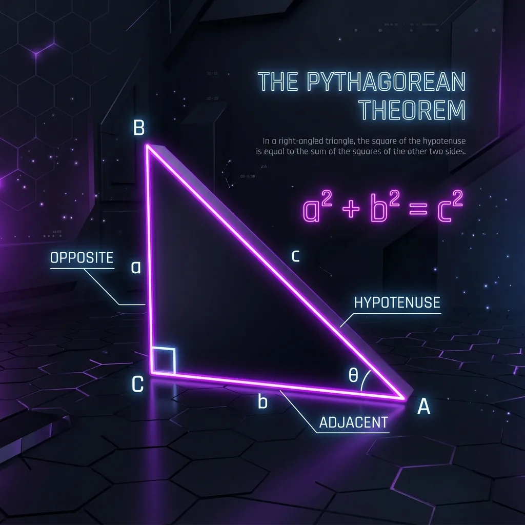 Right-Angled Triangle Trigonometry Diagram